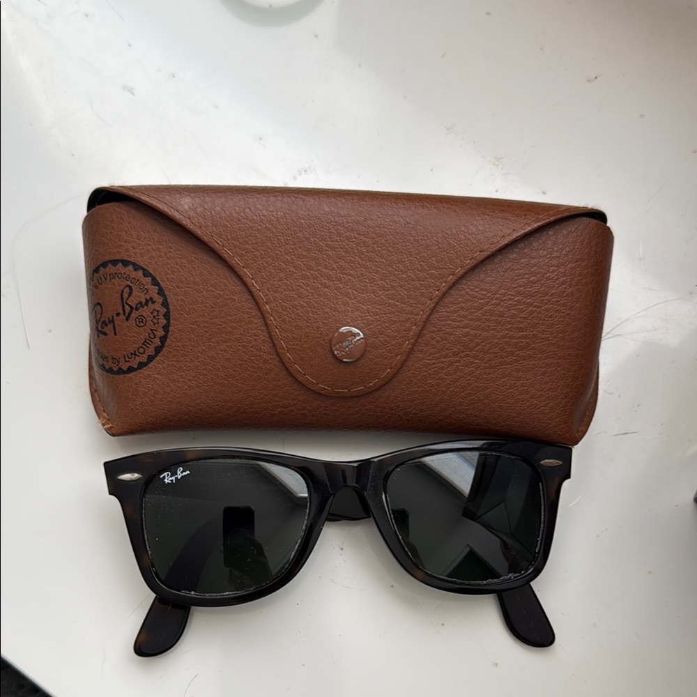 Ray-Ban Black Sunglasses with Brown Case